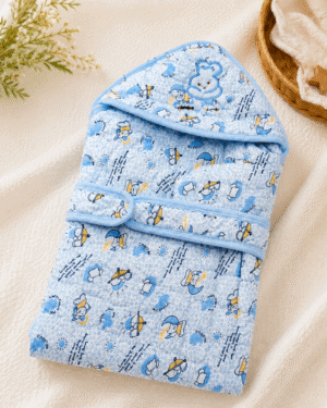 Muslin Baby Wrapper - Blue