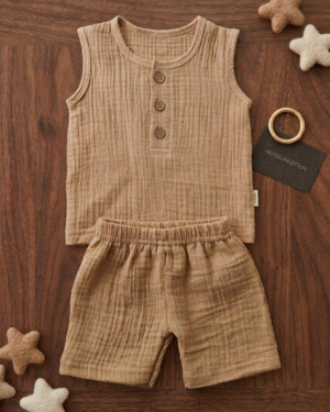 Crinkled Muslin Unisex Co-ord sets