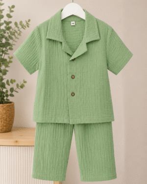 Crinkled Muslin Unisex Pant set